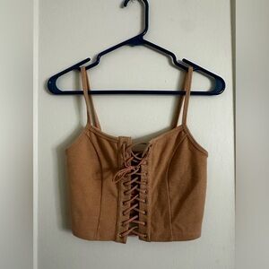 A cute top that has adjustable strings down the middle.